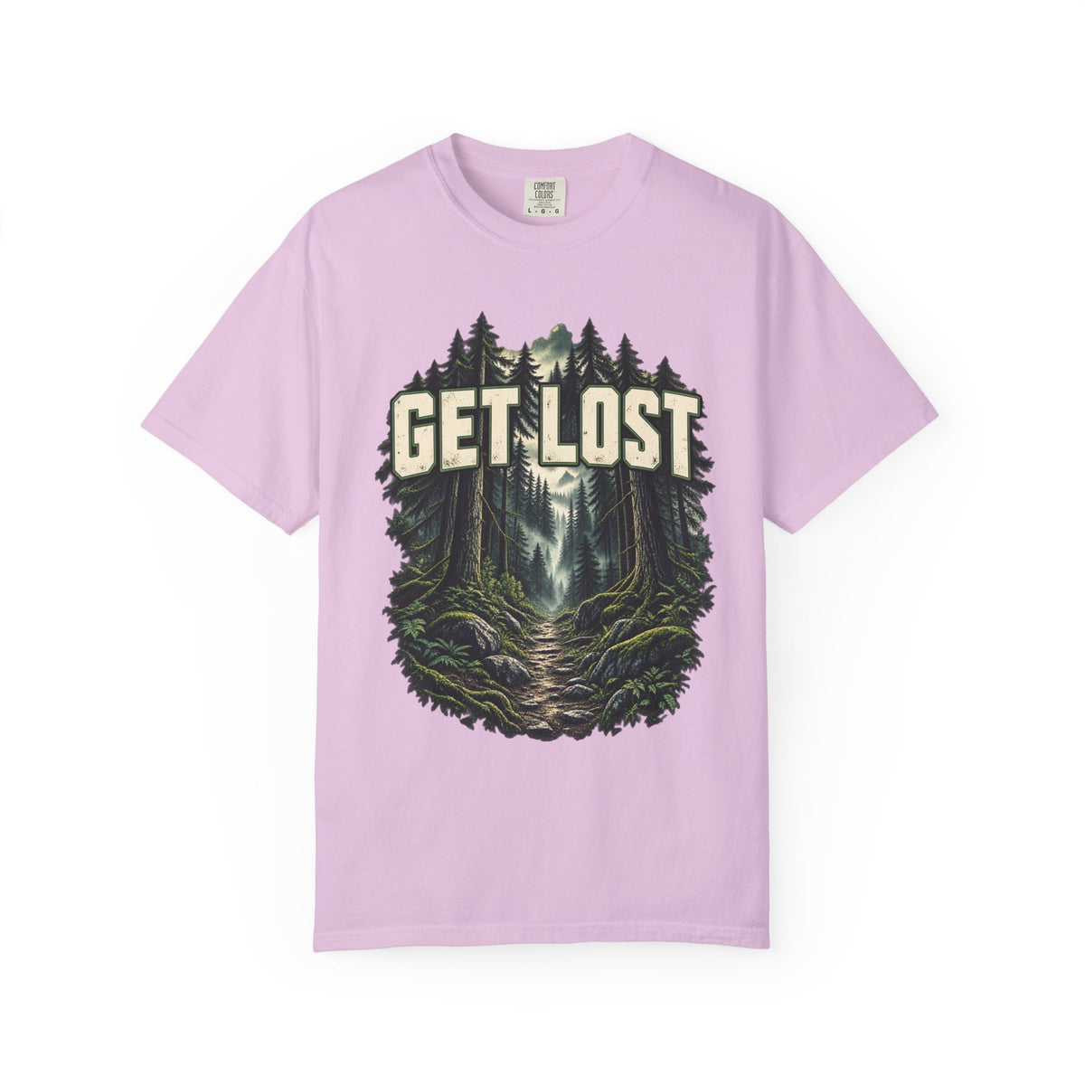 Get Lost Adventure T-Shirt — Forest Waterfall Graphic Tee