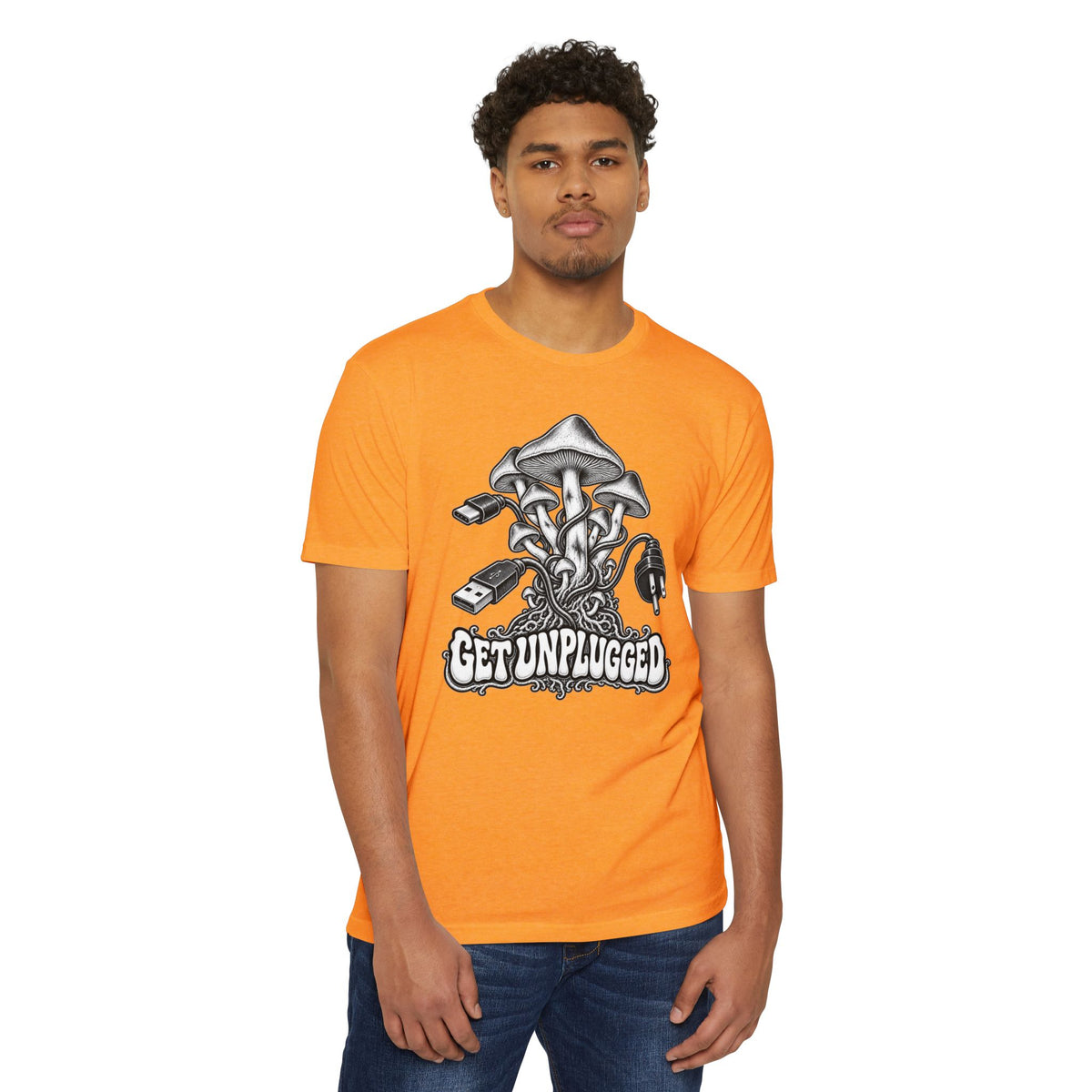 Get Unplugged Mushroom T‑Shirt