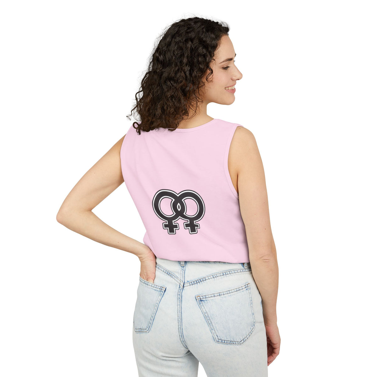 Single Lesbian Tank Top — SL Graphic Pride Tank