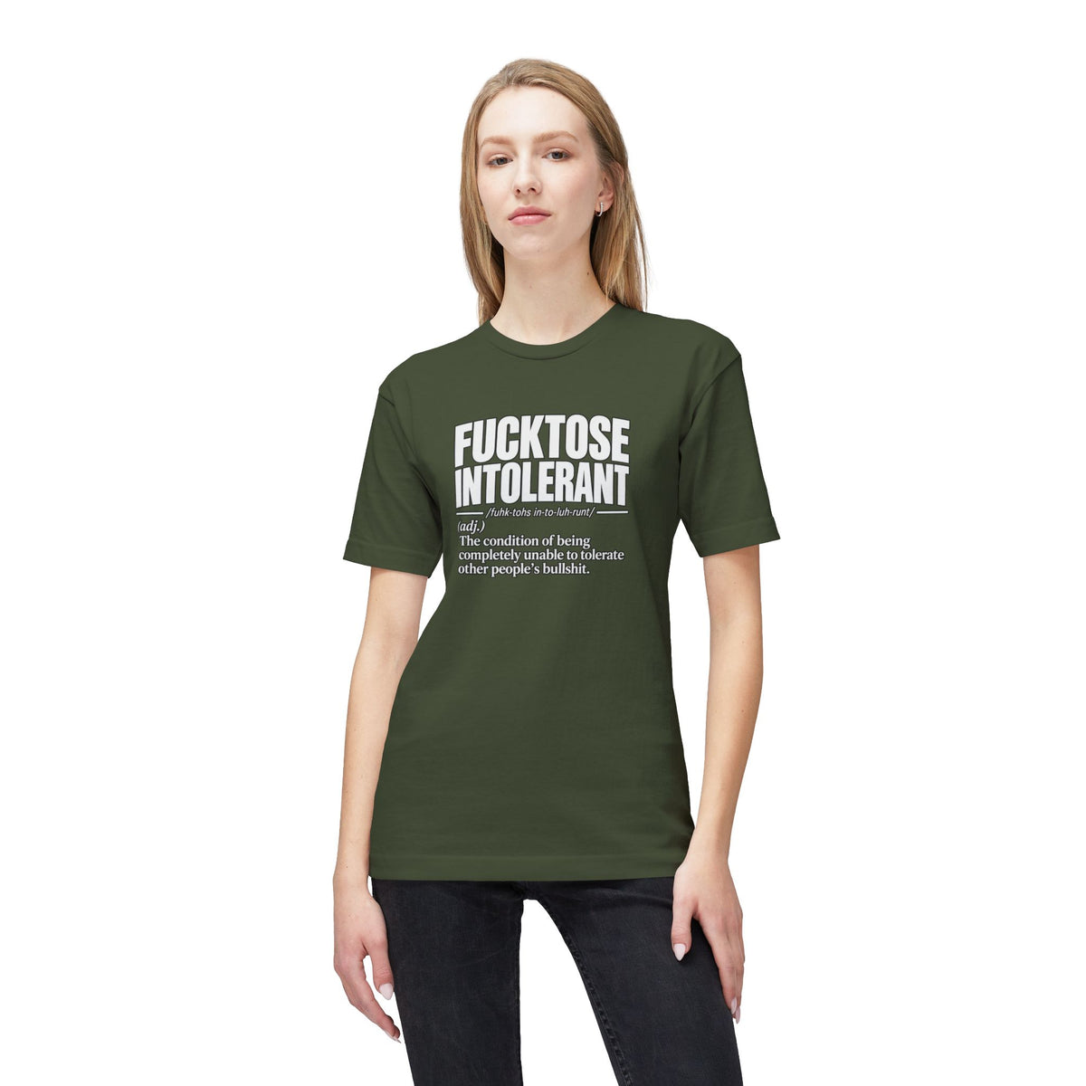 Fucktose Intolerant T-Shirt — Funny Medical Definition Tee for bullshit Awareness
