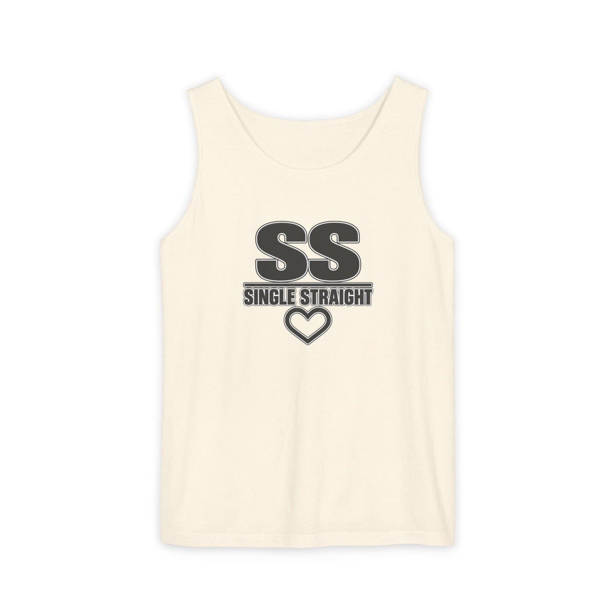 Single Straight Tank Top — 'SS' Graphic Casual Muscle Tee