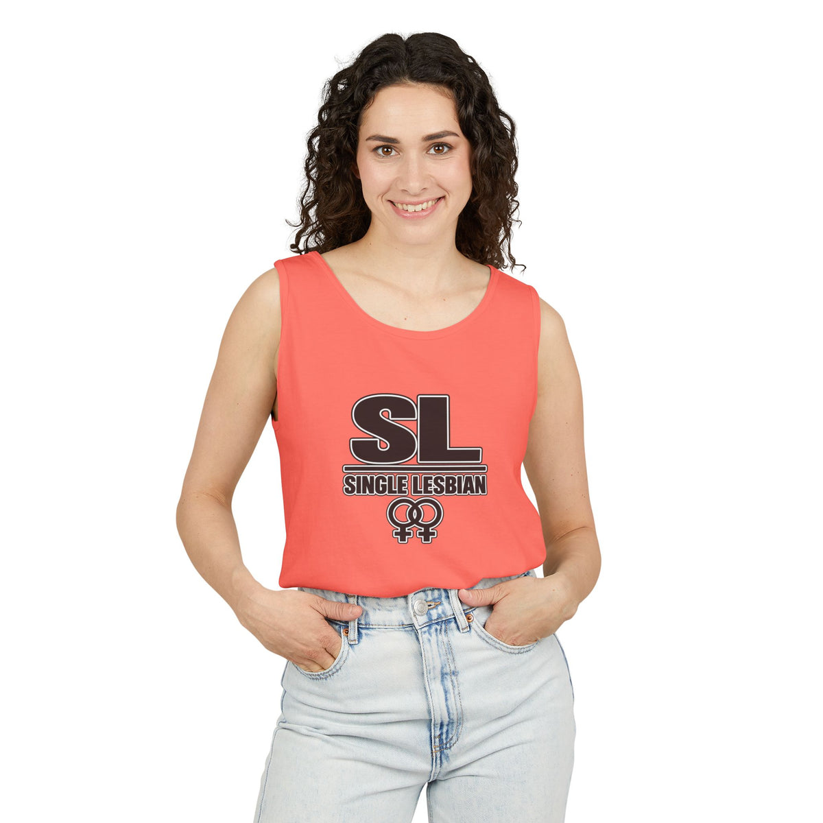 Single Lesbian Tank Top — SL Graphic Pride Tank