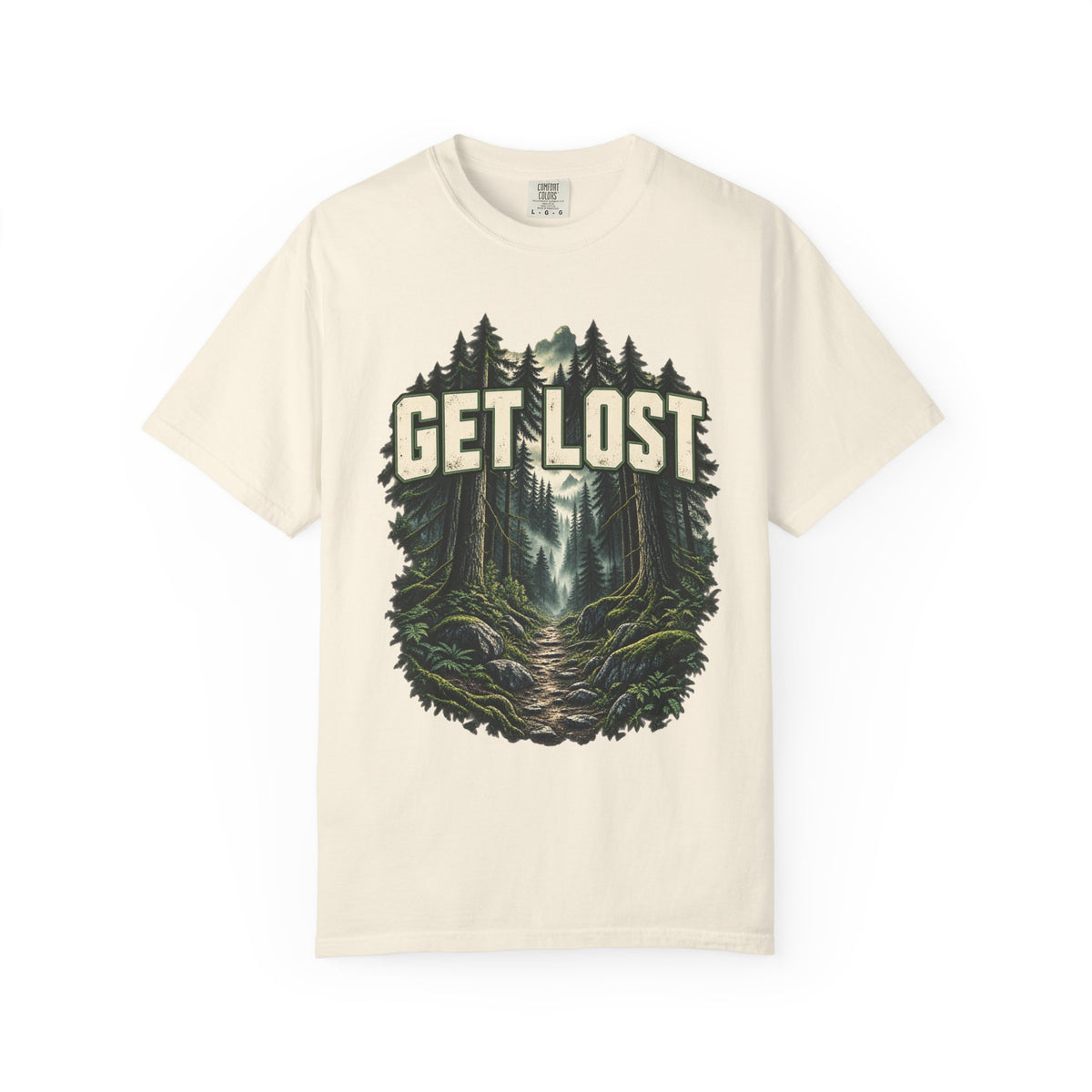 Get Lost Adventure T-Shirt — Forest Waterfall Graphic Tee